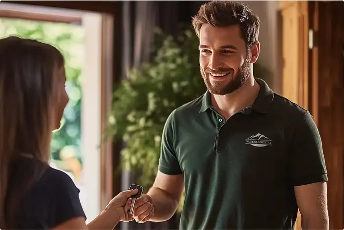 Collega die sleutel overdraagd