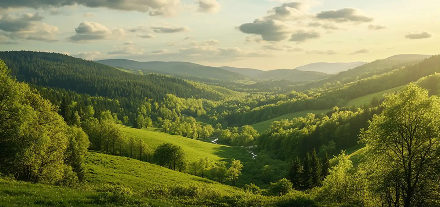 Prachtig groen uitzicht